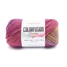 Premier Yarns Color Fusion 粗款壓克力毛線, 100m, 秋日天空, 1個