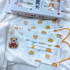 水舞生醫親子款兒童平面口罩 (美人魚/恐龍/熊熊圖案), 1套裝