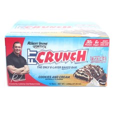 FIT CRUNCH 乳清蛋白烘焙棒, 餅乾和奶油, 12件, 88g