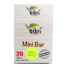 OSKRI ORGANICS 迷你營養棒 椰子檸檬黑巧克力口味, 20條, 25g