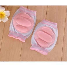 嬰兒網狀護膝 爬行護膝 幼兒膝蓋防摔 寶寶護膝 網眼 防滑 透氣, 粉