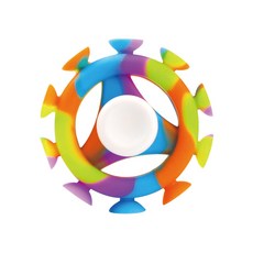 指尖陀螺吸盤旋轉玩具 (轉轉樂), 藍色、粉紅色、白色, 1個