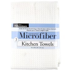 DESIGN IMPORTS 超細纖維廚房抹布 41*61cm, 3片, 白色