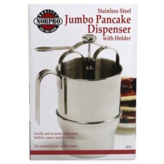 NORPRO Jumbo 煎餅分配器帶支架, 1個, 不銹鋼