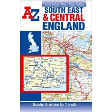(英文圖書) South East & Central England A-Z Road Map 平裝版, Geographers' A-Z Map Compan..., 英文