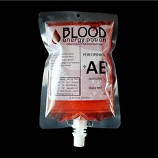 血袋飲料袋 萬聖節派對用品 250ml 血液袋 果汁袋 cosplay道具 創意歌德風, 詳見包裝