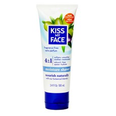Kiss My Face 4 合 1 保濕剃須膏, 無香精, 1個, 100ml