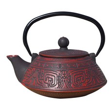 老荷蘭鑄鐵科迪茶壺 828.1ml, 828.1毫升, 紅+黑