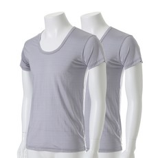 JISIP 男性人造絲彈性短袖內衣 2件組