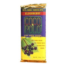 COCO POLO 70% 黑巧克力接骨木莓, 1包, 71g