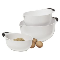 OGGI 橢圓形攪拌碗 3件組, 白色