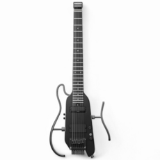 Donner HUSH X PRO 黑色旅行電吉他 可攜式靜音練習款 藍牙耳機支援, 1組, 黑色, HUSH-X PRO