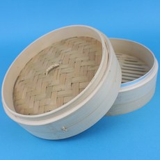 智 竹編蒸籠 蒸籠層 上蓋 中層 串底, 1個, 8吋