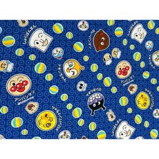 Anpanman 卡通泡泡棉布 手作拼布材料, 寶藍色, 詳見包裝