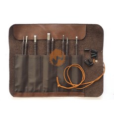 汶采 精緻手工篆刻刀8支組/10支組 鎢鋼篆刻刀 (附贈卷皮套) 手工篆刻刀具組, 第二代 八件/附卷皮套(倒角型)