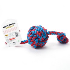MAMMOTH 寵物毛絨咀嚼彩色猴子拳頭球繩玩具大號, 1個, 混色