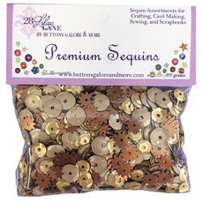 BuTTons GALORE&More 混合亮片裝飾品 20g, 1個, 金屬