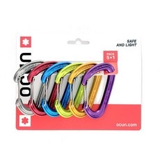 OCUN D型鋁合金攀岩鉤環 Art.04067, 多種顏色