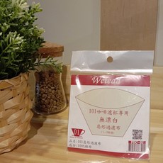 Welead 扇形101咖啡濾布 (3入) FDC-01，100%純棉無漂白，適用1-2杯份, 1個, FDC-01