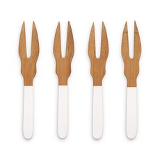 true 甜點叉, 4件, 混色