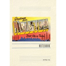 (英文圖書) Vintage Lined Notebook Greetings from Houston Texas 平裝版, Found Image Press, 英文