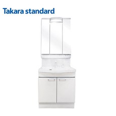 Takara-standard 75CM琺瑯雙門浴櫃組，浴室收納，簡約設計，耐用易清潔, 白色