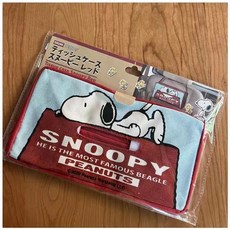 SNOOPY 史努比 車載居家兩用面紙盒套 日本限定可愛抽紙套 車用桌面可掛式紙巾盒, 紅色, 1個
