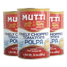 MUTTI 慕堤 去皮蕃茄丁, 3罐, 400g