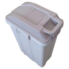 簡單樂活 BI-6063 35L晴空連結式垃圾桶(1入) 超大容量 傢俱 投入式 環保分類, 米色蓋子白色本體