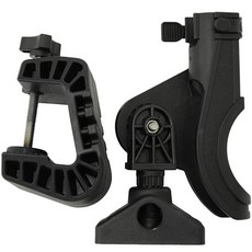 Scotty Fishing Baycaster 釣竿支架 帶 449 夾式安裝釣竿支架, 黑色
