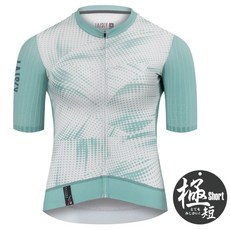 BAISKY百士奇 自行車女款空力極短車衣 抽象藍綠