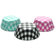 FOX RUN 蓬鬆多色格子烘焙杯, 75件, 混色