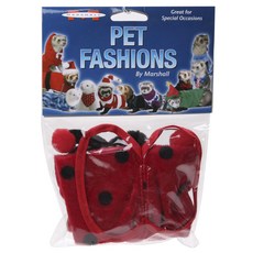 MARSHALL PET 雪貂瓢蟲造型服裝, 1個, 紅色的