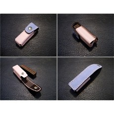 KH手工皮革工作室 MIT台灣製造印章皮套 印章套 方形章 圓形章 開運章 全皮內裏防刮傷 皮革縫線顏色可自選 彌月禮 滿月禮, 水藍色牛巴戈(粉紅色縫線)