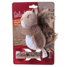 Petlinks 毛絨玩家松鼠可填充貓薄荷貓玩具, 1個, 棕色的