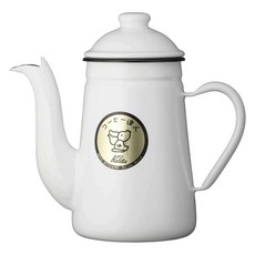 Kalita 鶴嘴琺瑯瓷咖啡手沖壺 白色 1L, 單品, 1個