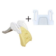 小鹿蔓蔓兒童室內遊戲運動場專用滑梯 (3款可選) - 安全穩固，多色可選，組裝簡單, 短片+滑梯組—金莎黃, 金莎黃