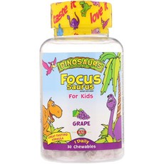 KAL DINOSAURS 綜合維他命咀嚼錠 葡萄味, 1瓶, 30顆