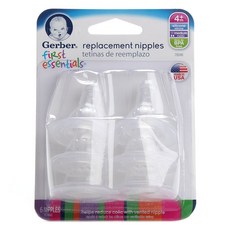 Gerber 嘉寶 替換奶瓶奶嘴, 6入, Medium階段(4個月以上)