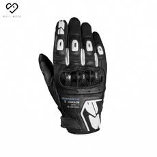 SPIDI G-CARBON 碳纖維短手套 防護 耐磨 可觸控 CE認證 男女款式, 黑