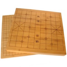 雷鳥 竹製凹刻竹編棋盤 厚度5cm 象棋盤 圍棋板 正反兩用 專家用棋盤, 一個入