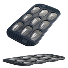 法國mastrad 9格瑪德蓮烤盤(高品質矽膠/不沾黏/德國LFGB食品安全認證), 1個