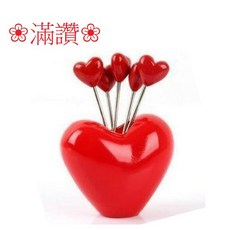 滿讚 心型點心叉 水果籤小叉子 多款造型 點心叉 水果叉
