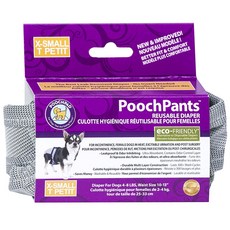 POOCH PAD Pucci 褲子可重複使用的狗尿布, 1個, 超小型, 1入