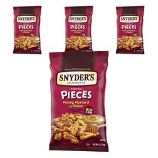 Snyder's 椒鹽脆餅片 蜂蜜芥末洋蔥口味, 4包, 226.8g