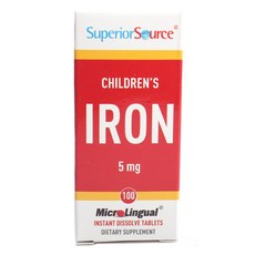 Superior Source 鐵質補充片 5mg, 1瓶, 100顆