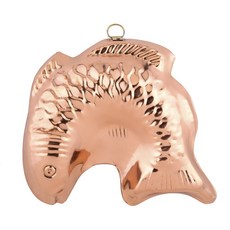 OLD DUTCH INTERNATIONAL 實心銅質彎曲魚形模具, 1個, 銅