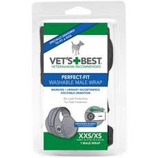 VET'S BEST Perfect-Fit 可洗男用狗裹尿布 XXS/XS, 1個, 1入