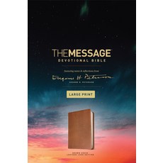The Message Devotional Bible Large Print (Leather-Look Brown): Featuring Notes and Reflections fro... Imitation Leather, NavPress Publishing Group, 英文, 仿皮