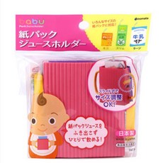 babu鋁箔包飲料盒，可伸縮杯架，防擠壓設計，輔助寶寶學習飲用，隔日到貨, 紅, 1個